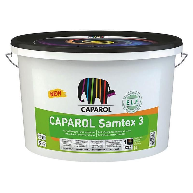 Фарба латексна інтер'єрна Caparol Samtex 3 База 1 E.L.F. глибокий мат 10 л