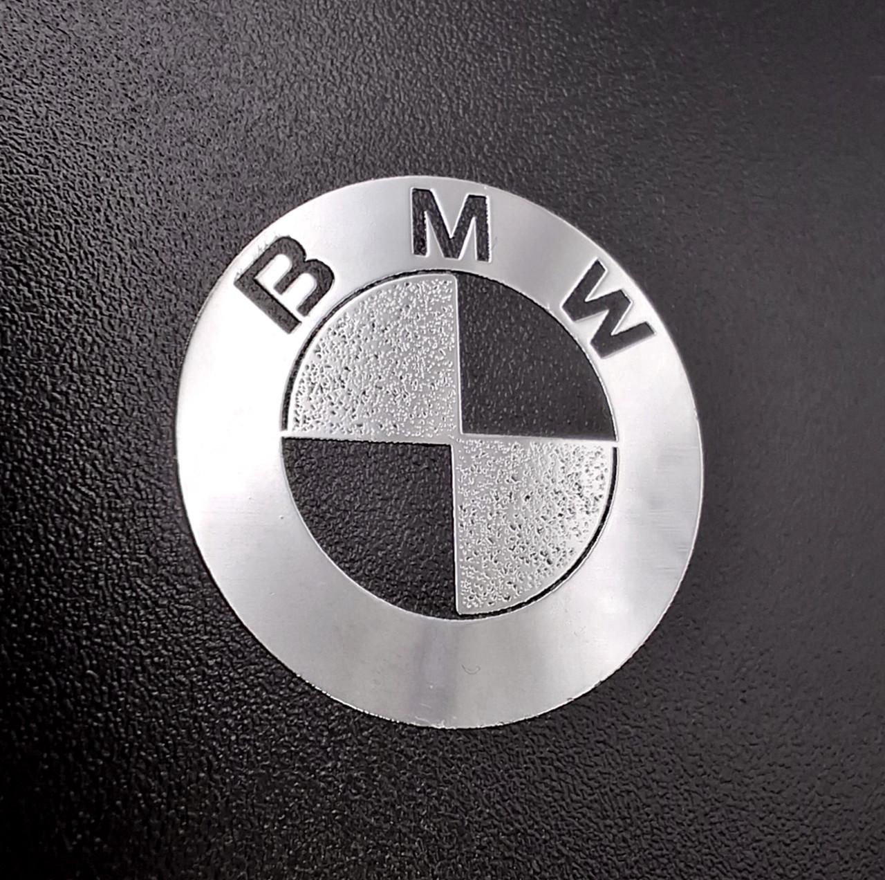 Эмблема BMW в салон авто 2х2 см Хром глянцевый (2957714344)