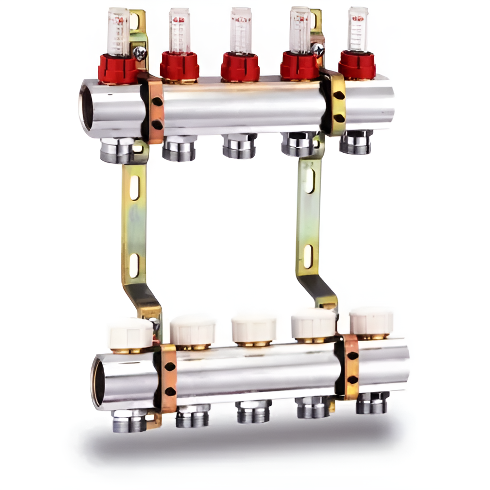 Колектор FADO S.r.l FLOOR з витратомірами 5 виходів 1х3/4" (KRV05) - фото 1