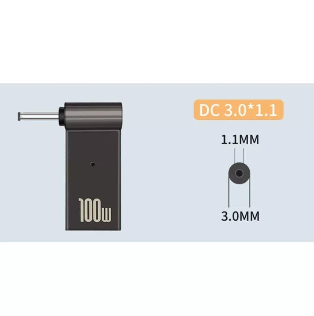 Перехідник для зарядки ноутбука від ЗП або повербанка Type-C на DC 3,0x1,1 мм (12157176) - фото 2