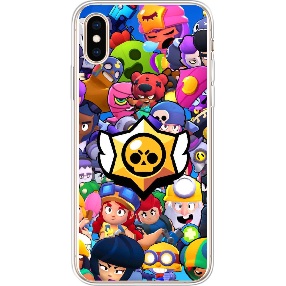 Чехол Boxface iPhone XS Brawl Stars Прозрачный силикон (35413-up2389-32139)