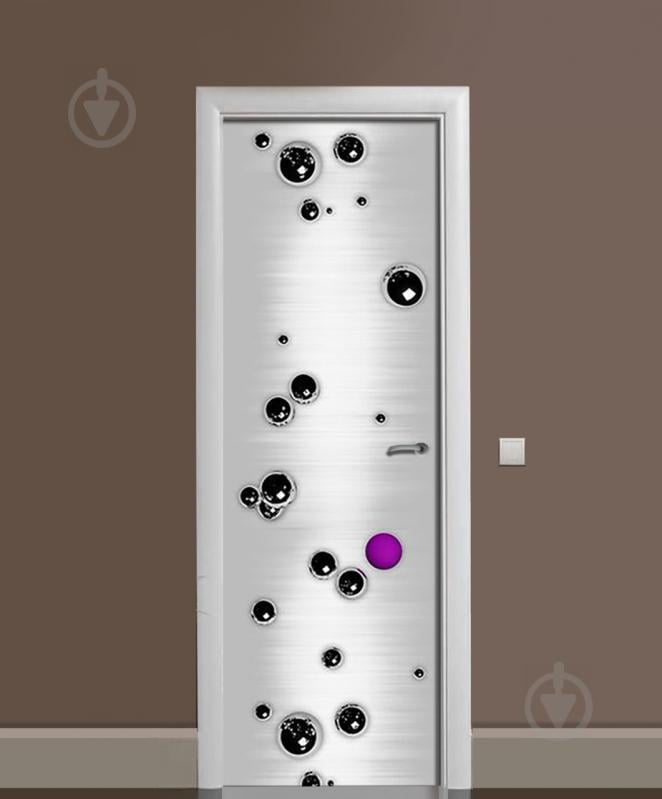 Наклейка на дверь Zatarga «Чёрная точка» 650х2000 мм виниловая 3Д наклейка декор самоклеящаяся