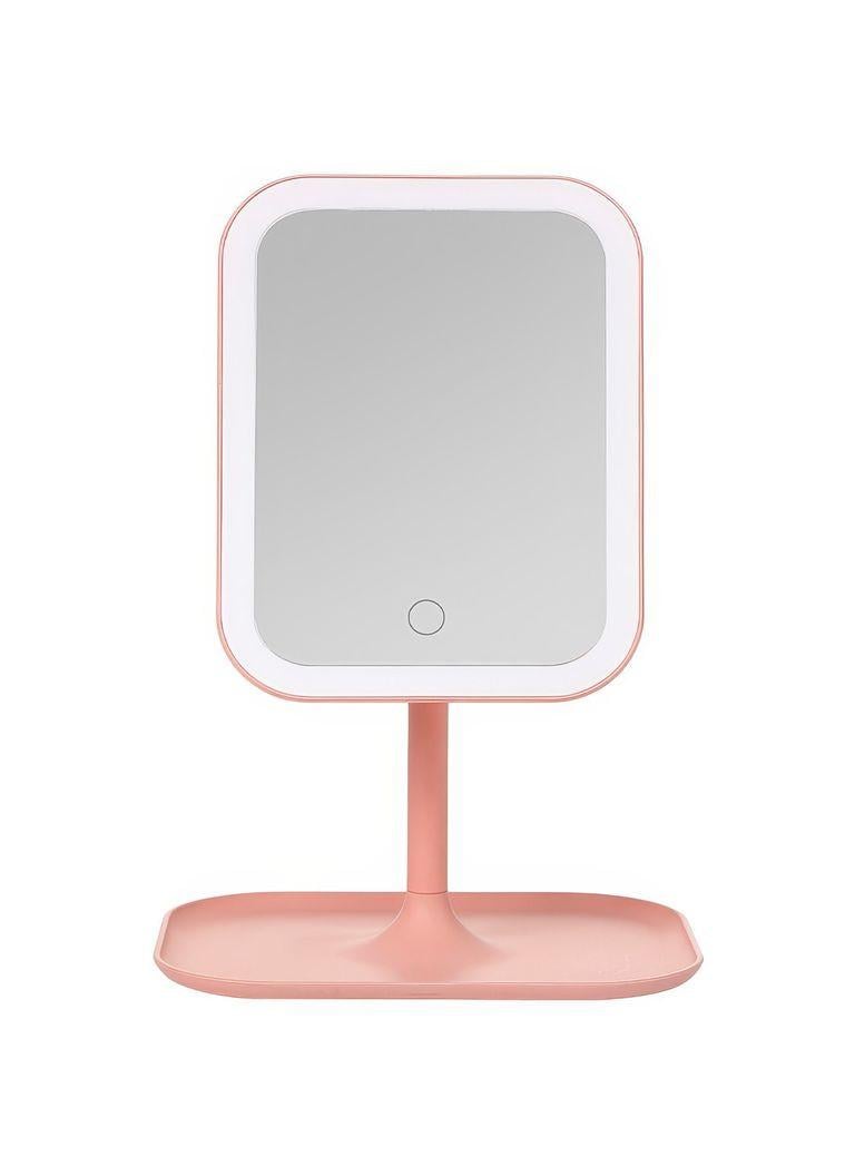 Зеркало косметическое со светодиодной подсветкой Xo Cosmetic mirror AND LY-696 сенсорное аккумуляторное Розовый (37673422U)