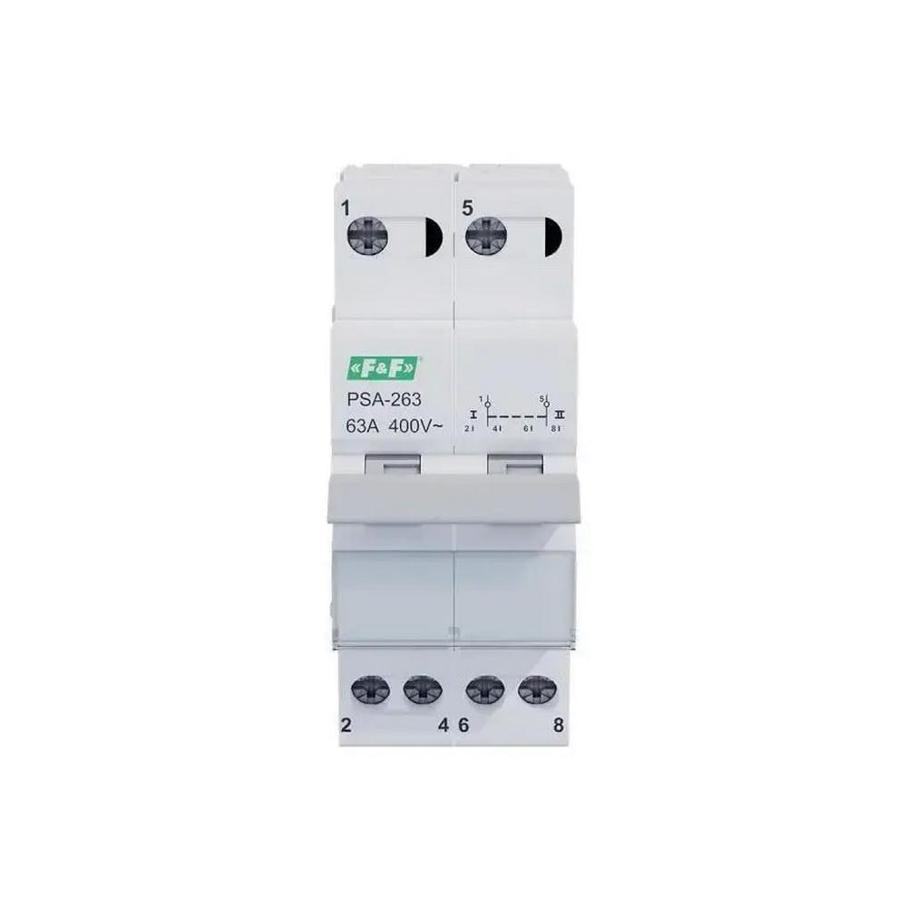 Переключатель нагрузки F&F 2p 63A 1-0-2 PSA-263 (00000030862)