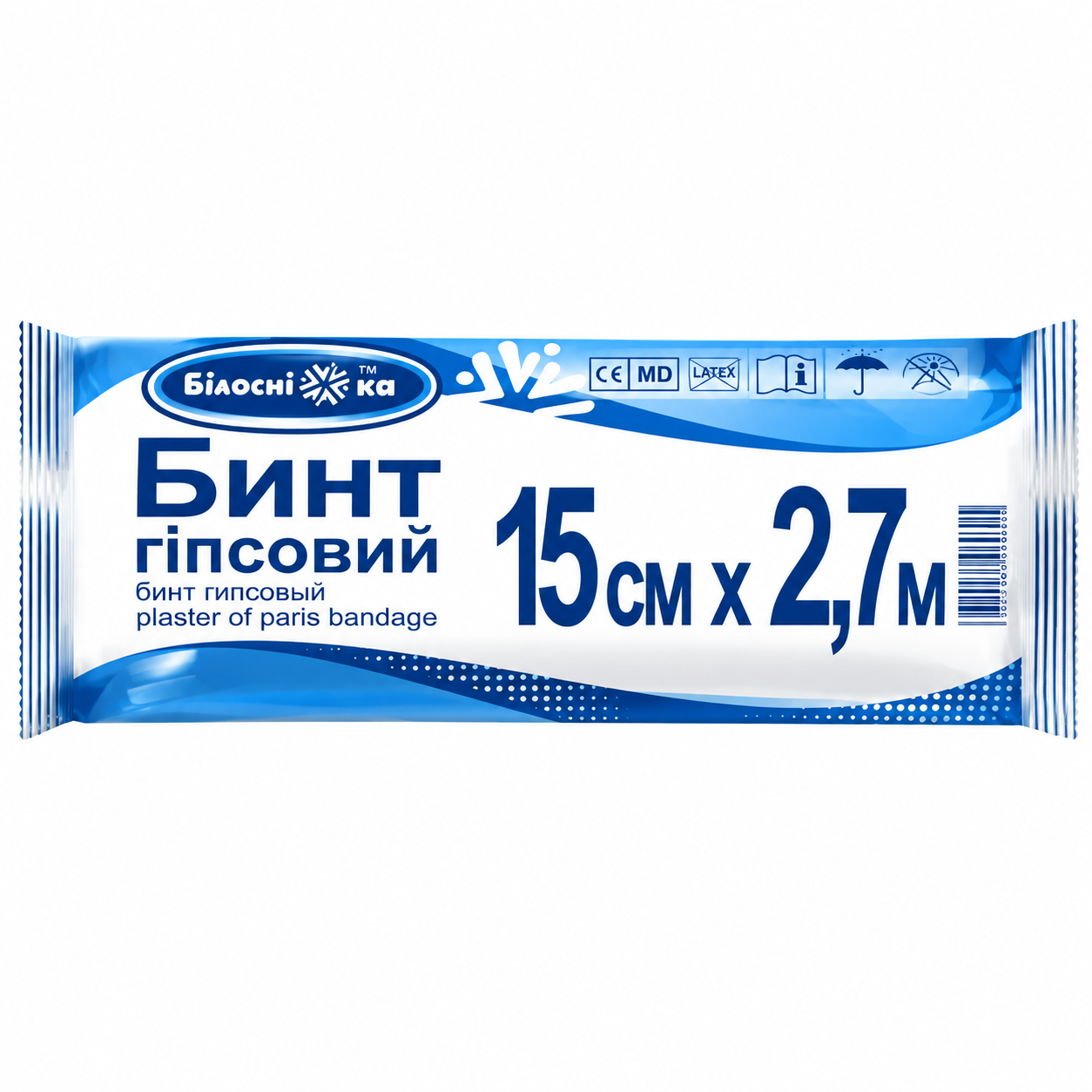 Бинт гипсовый Белоснежка 15х270 см (000002857)