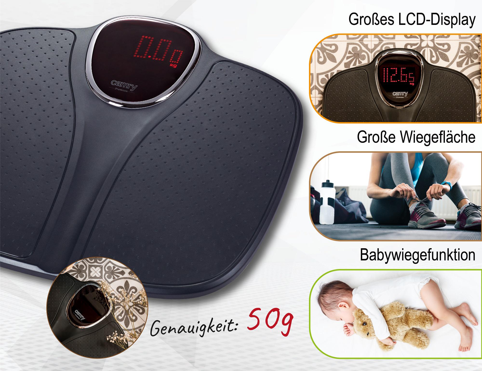 Весы напольные Camry CR 8171b 180 кг с функцией взвешивания младенцев - фото 7 Весы напольные Camry CR 8171b 180 кг с функцией взвешивания младенцев - фото 7