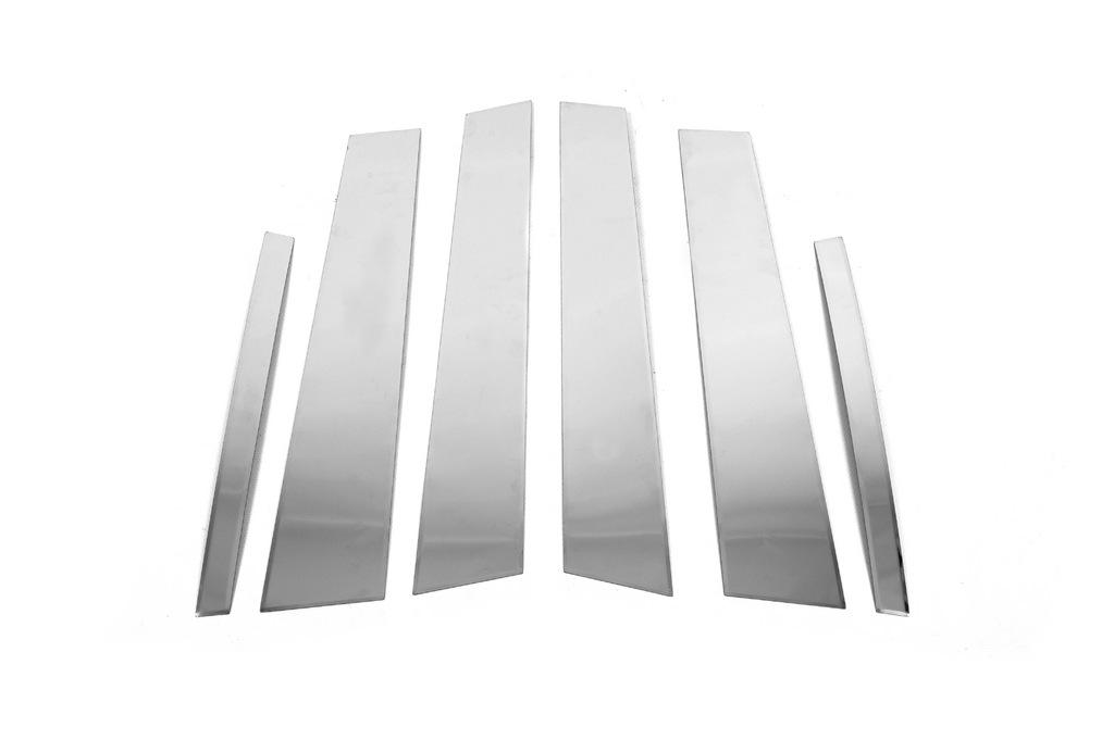Накладки на дверные стойки Carmos для BMW 3 серия E-90/91/92/93 2005-2011 гг. нержавеющая сталь Хром