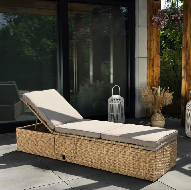 Шезлонг садовий Di Volio Asco Бежевий (4505) - фото 5 Шезлонг садовий Di Volio Asco Бежевий (4505) - фото 5