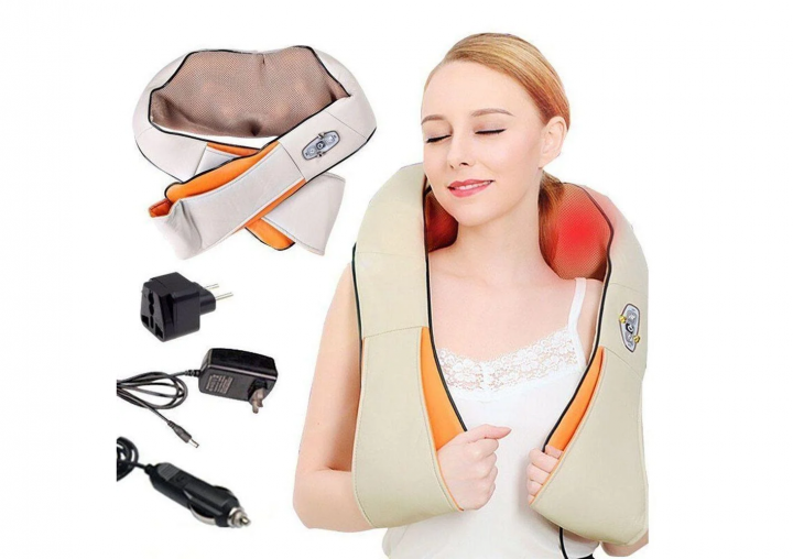 Массажер для шеи/плечей/спины Massager of Neck Kneading Classic PRO с ИК-прогреванием (jm-7575) - фото 8