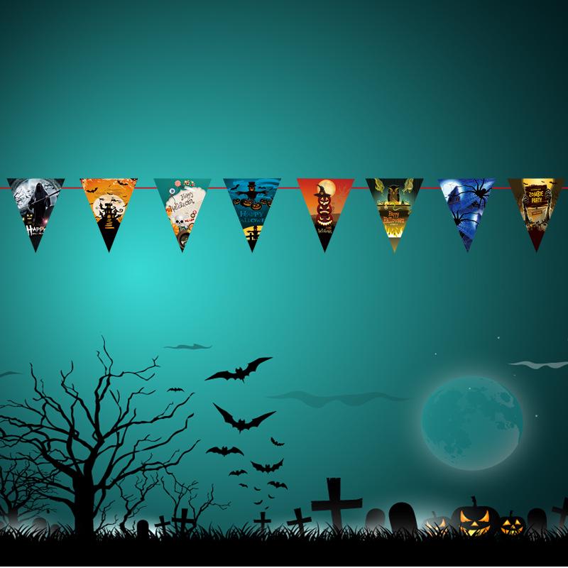 Гирлянда на Хэллоуин бумажная треугольники 3 м Разноцветный (340193) - фото 2 Гирлянда на Хэллоуин бумажная треугольники 3 м Разноцветный (340193) - фото 2