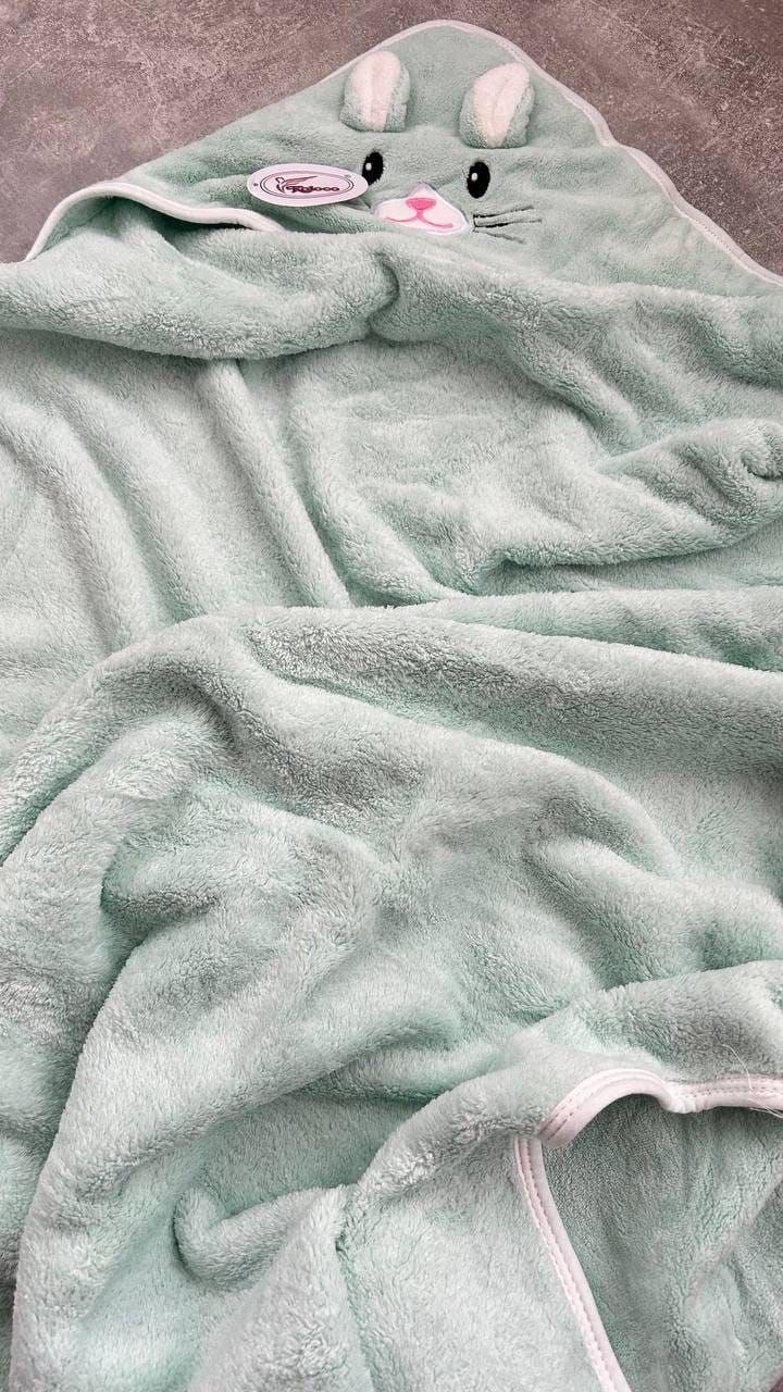 Полотенце детское для купания Уголок до 6 лет из микрофибры Мятный (К8000-4) - фото 3 Полотенце детское для купания Уголок до 6 лет из микрофибры Мятный (К8000-4) - фото 3