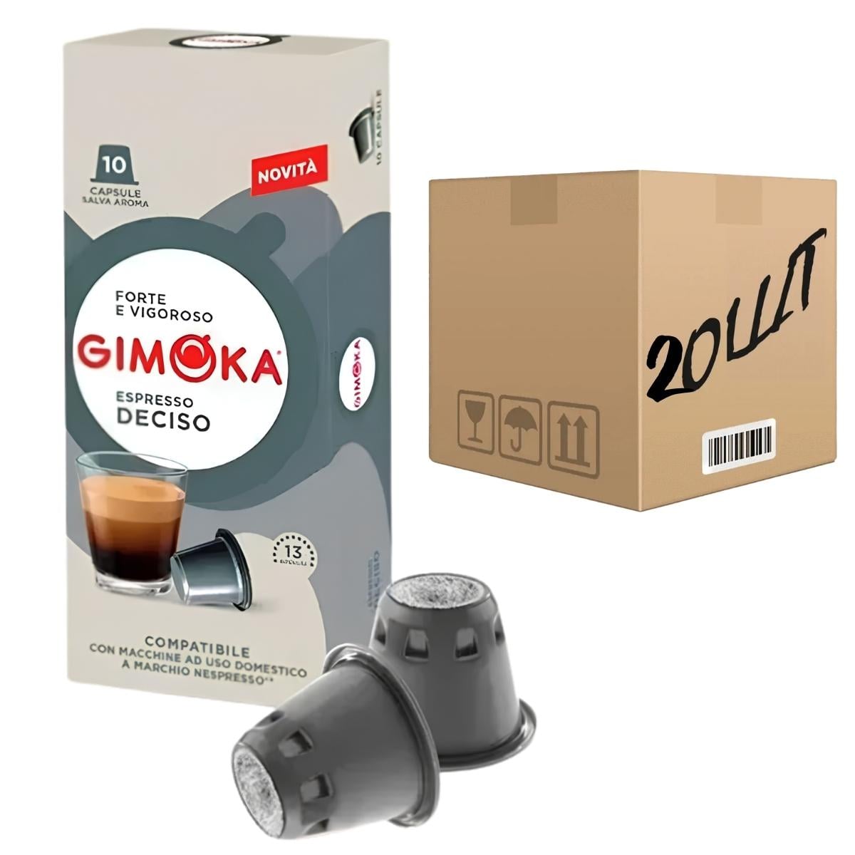 Кофе в капсулах Nespresso Gimoka Deciso 10 шт. ящик 20 шт. (setg11311) Кофе в капсулах Nespresso Gimoka Deciso 10 шт. ящик 20 шт. (setg11311)