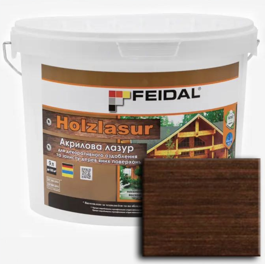 Лазурь акриловая Feidal Holzlasur 9 л Палисандр (27582086)