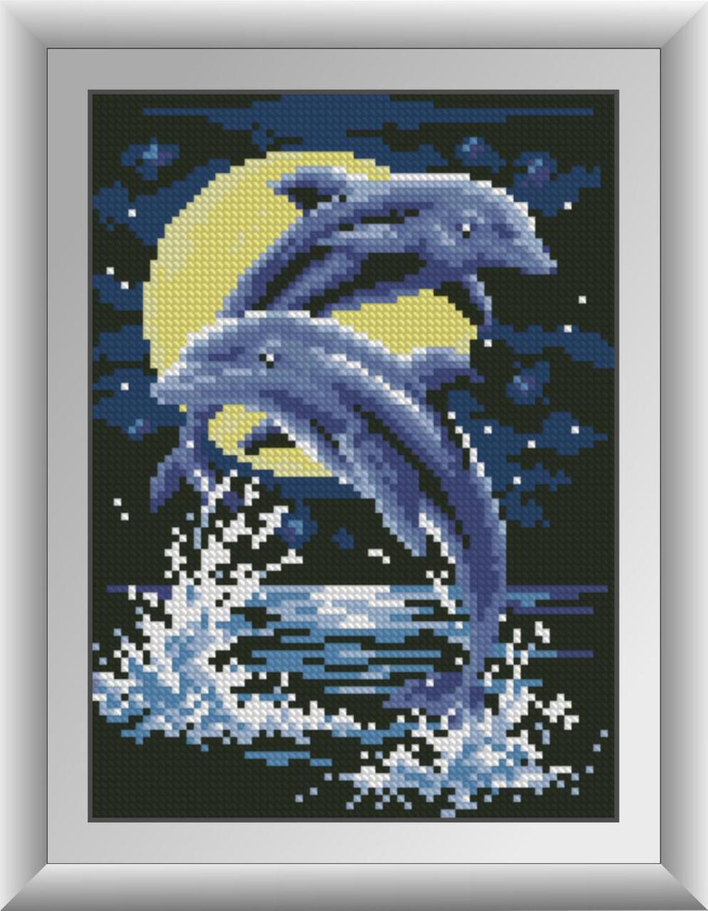 Алмазная мозаика Dream Art Дельфины 18x25 см (DA.30245)