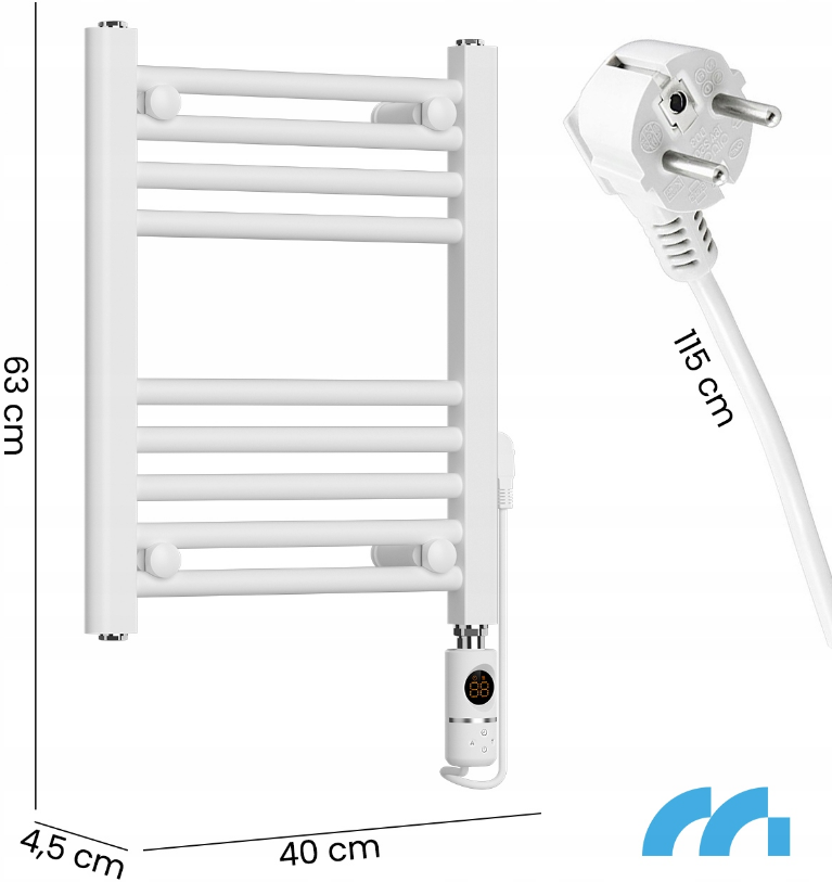 Сушарка для рушників електрична з термостатом Maltec 300 Вт - фото 2 Сушарка для рушників електрична з термостатом Maltec 300 Вт - фото 2