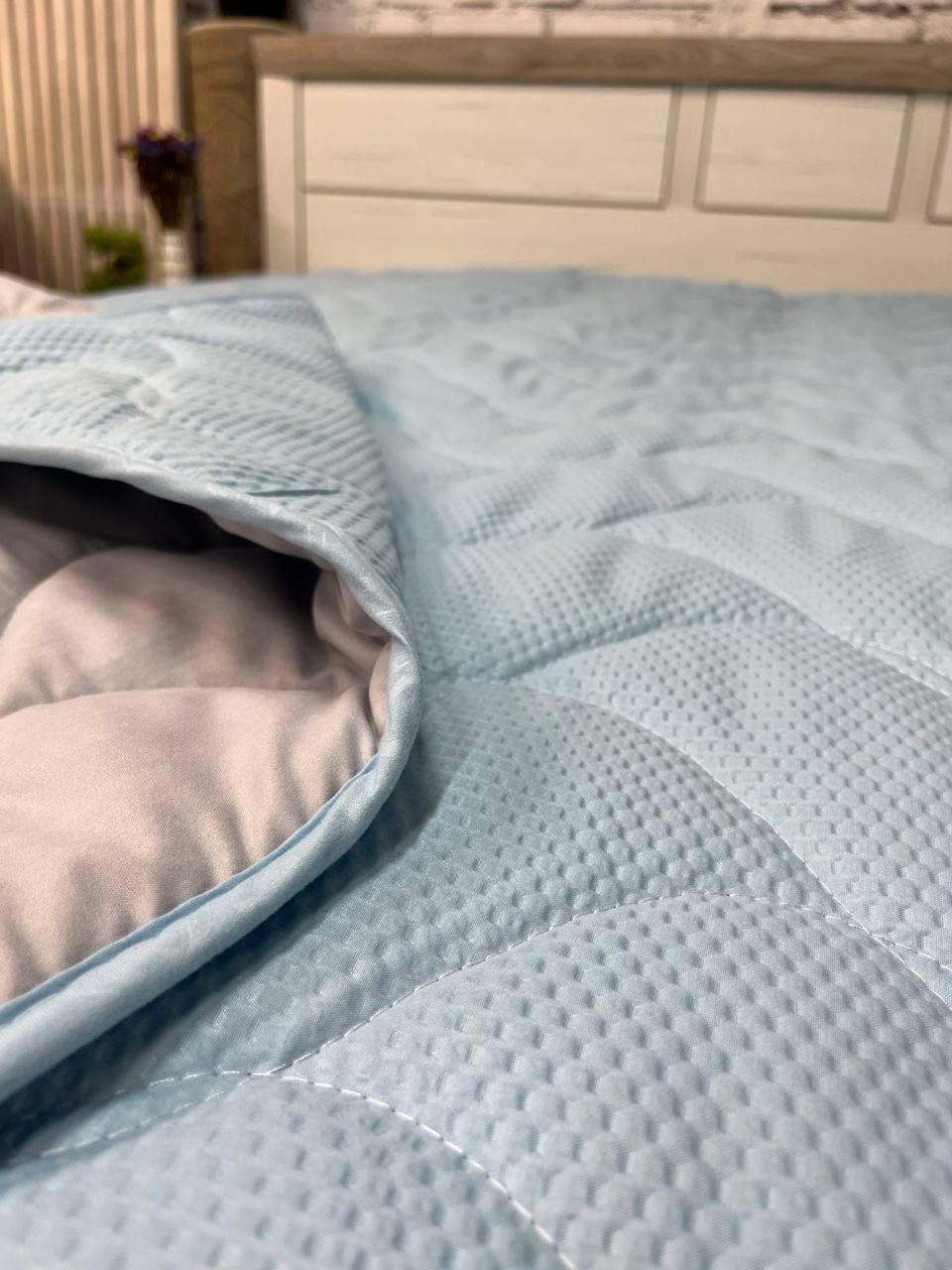 Одеяло летнее 155х210 см Голубой (Д-al-lito-kovdra25-005) - фото 4