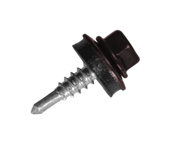 Саморез кровельный по металлу с шайбой EPDM MAXPRO 4,8х19 мм 250 шт. RAL-8019 (SDSM-48198019)