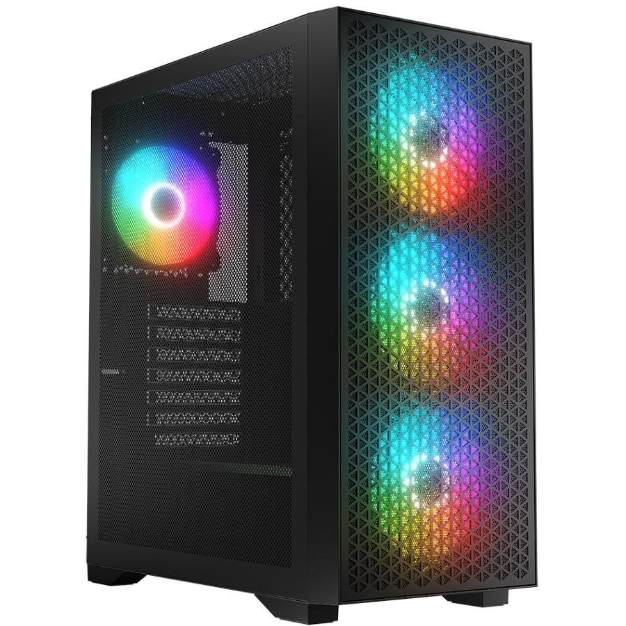 Корпус для компьютера LogicConcept DART PRO AR GB MIDI MESH fans 4x120 мм без ATX Black (AT-DART-PRO-ARGB-10)