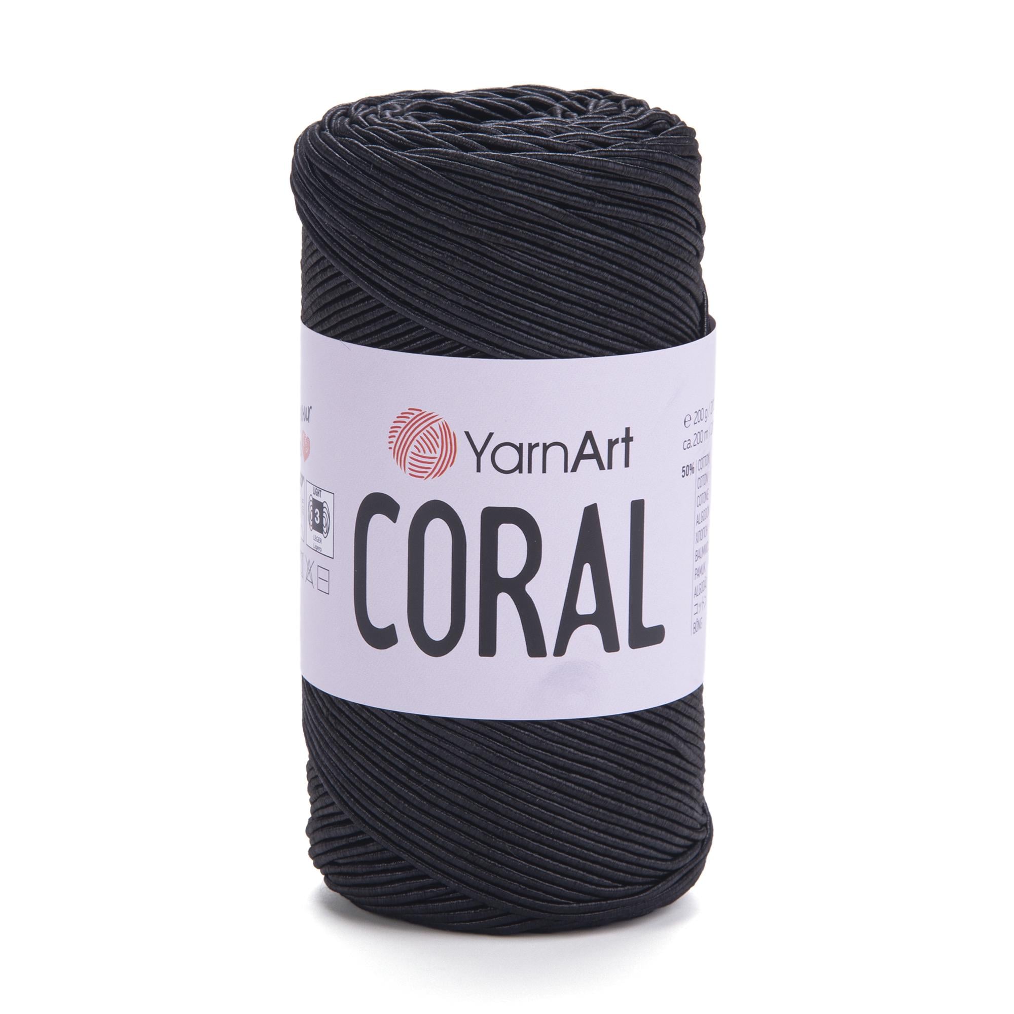 Пряжа YarnArt Coral 1902 Черный (6596)