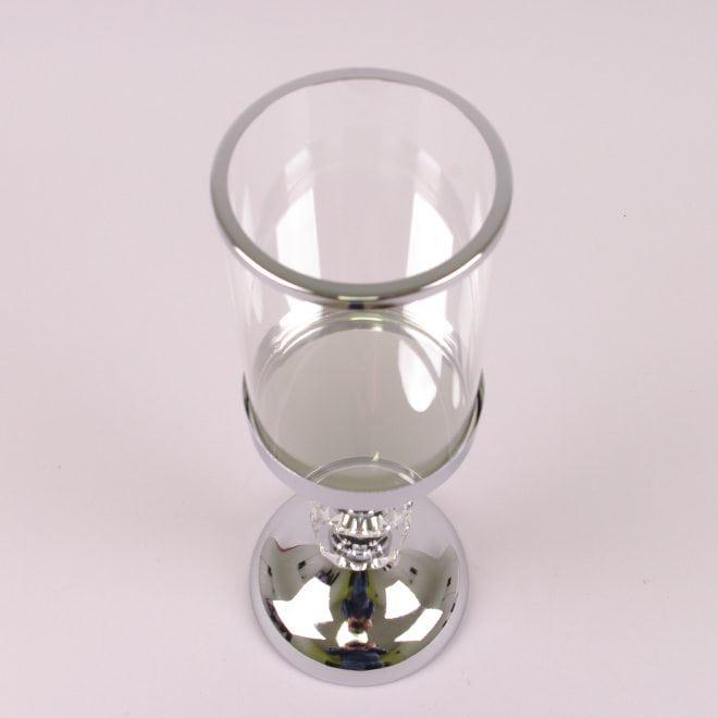 Підсвічник металевий Flora 37 см Срібний (36728) - фото 4