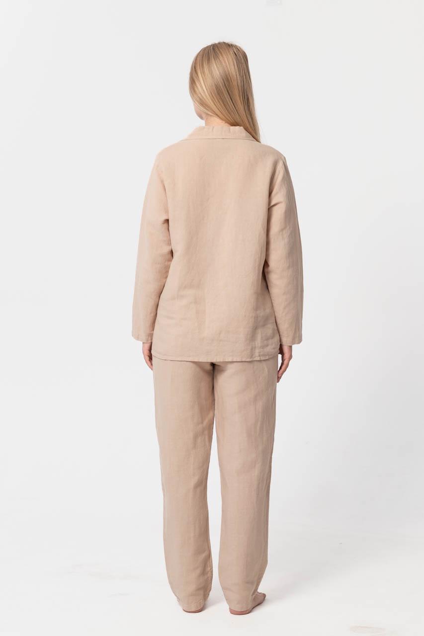 Штаны женские домашние Lotus Home Bruma из льна XL Бежевый (26843120) - фото 6