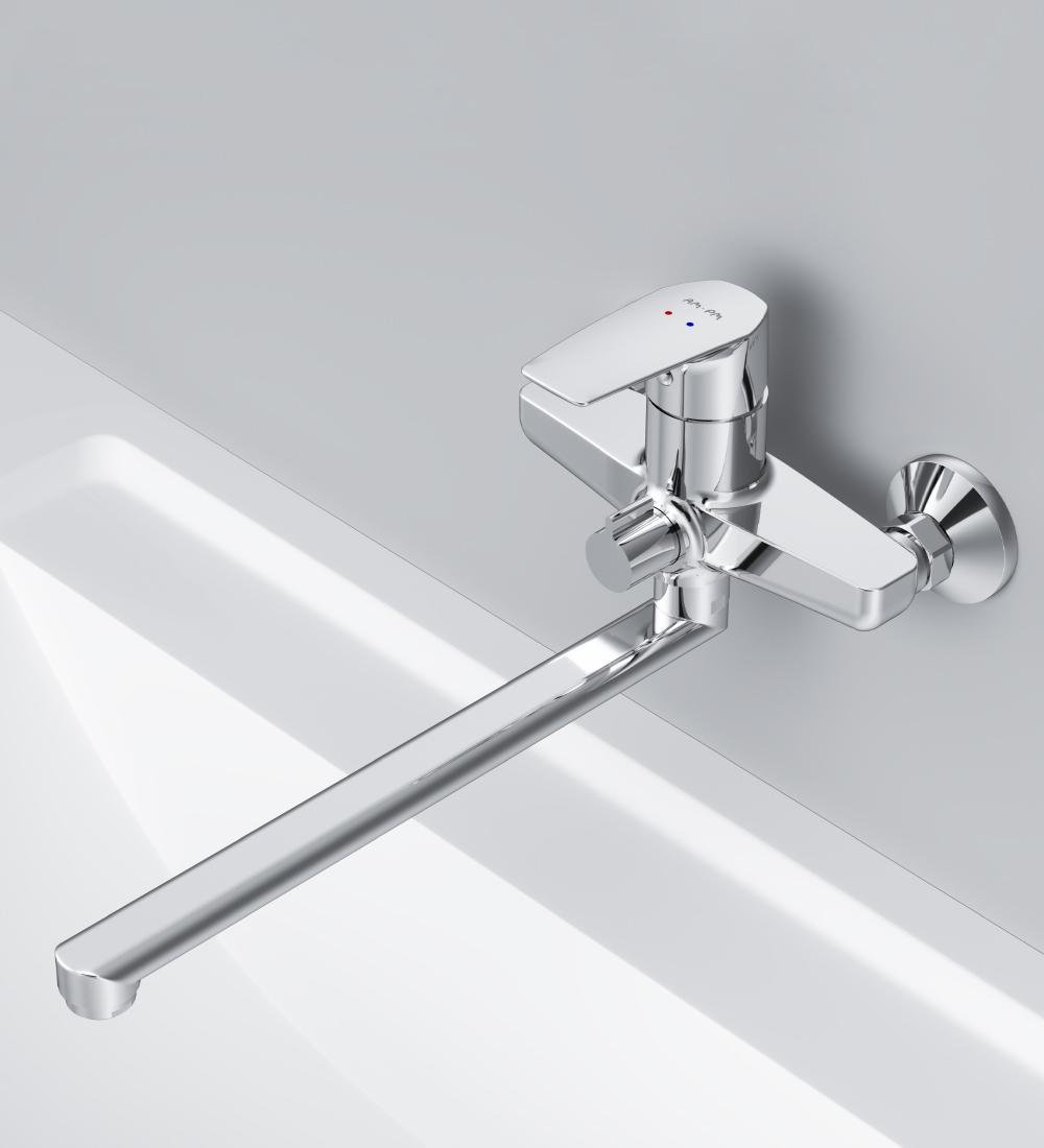 Змішувач для ванної AM.PM Gem F90E90000 одноважільний Хром (130274) - фото 5 Змішувач для ванної AM.PM Gem F90E90000 одноважільний Хром (130274) - фото 5