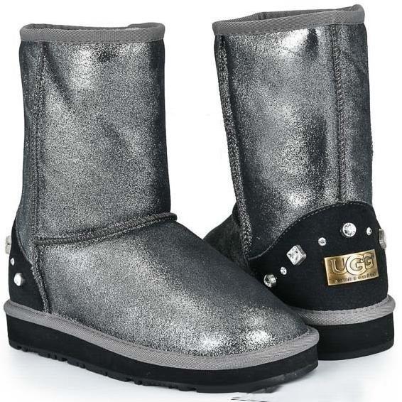 Угги кожаные Violeta 36-78-g р. 37 Серый (90692)