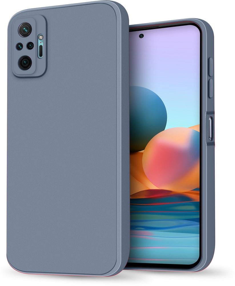 Силиконовый чехол HardCorner Xiaomi Redmi Note 10 Pro (с микрофиброй) Gray Blue (34856-6D)