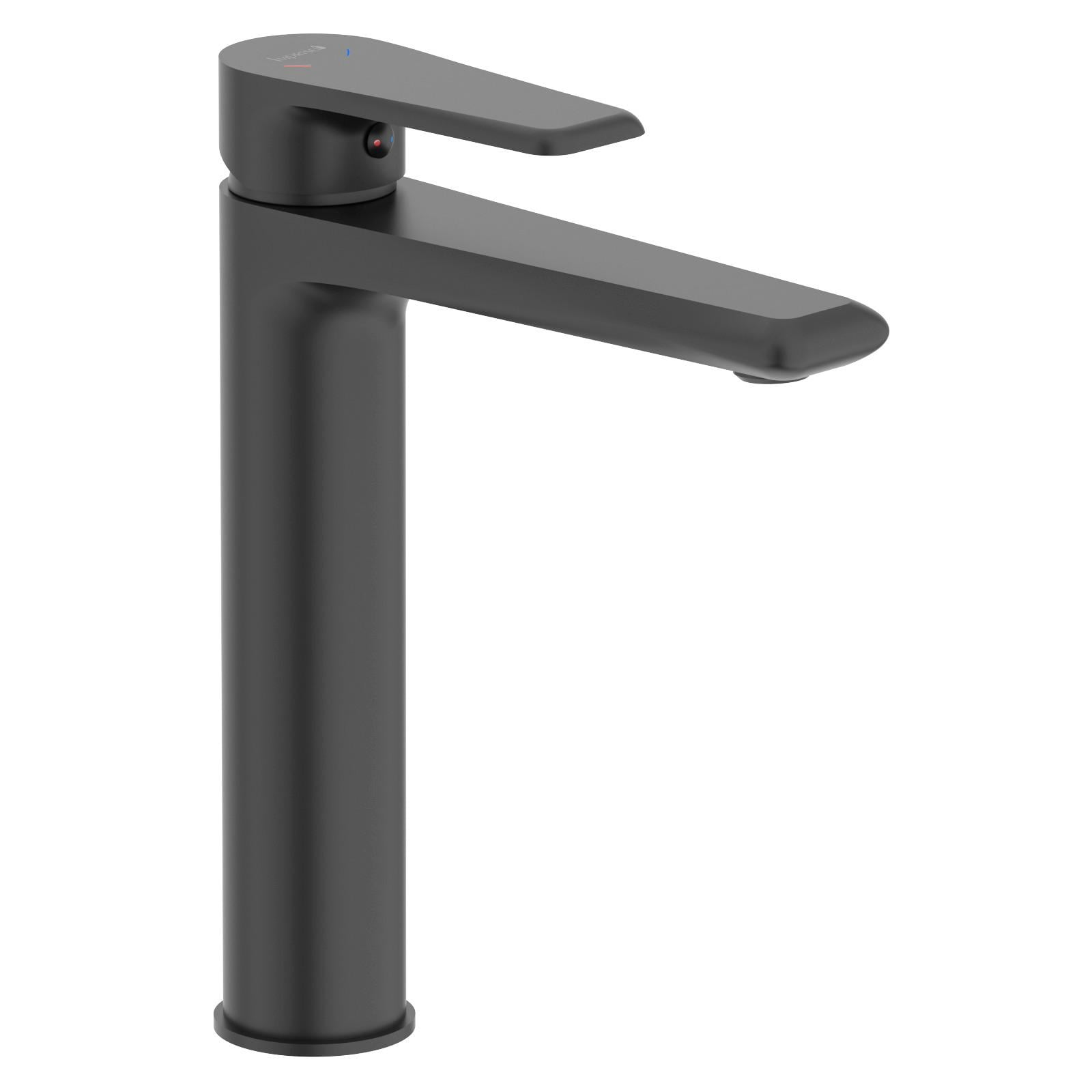 Смеситель для умывальника Imprese ARIA f03507510AB высокий однорычажный Черный (161452)