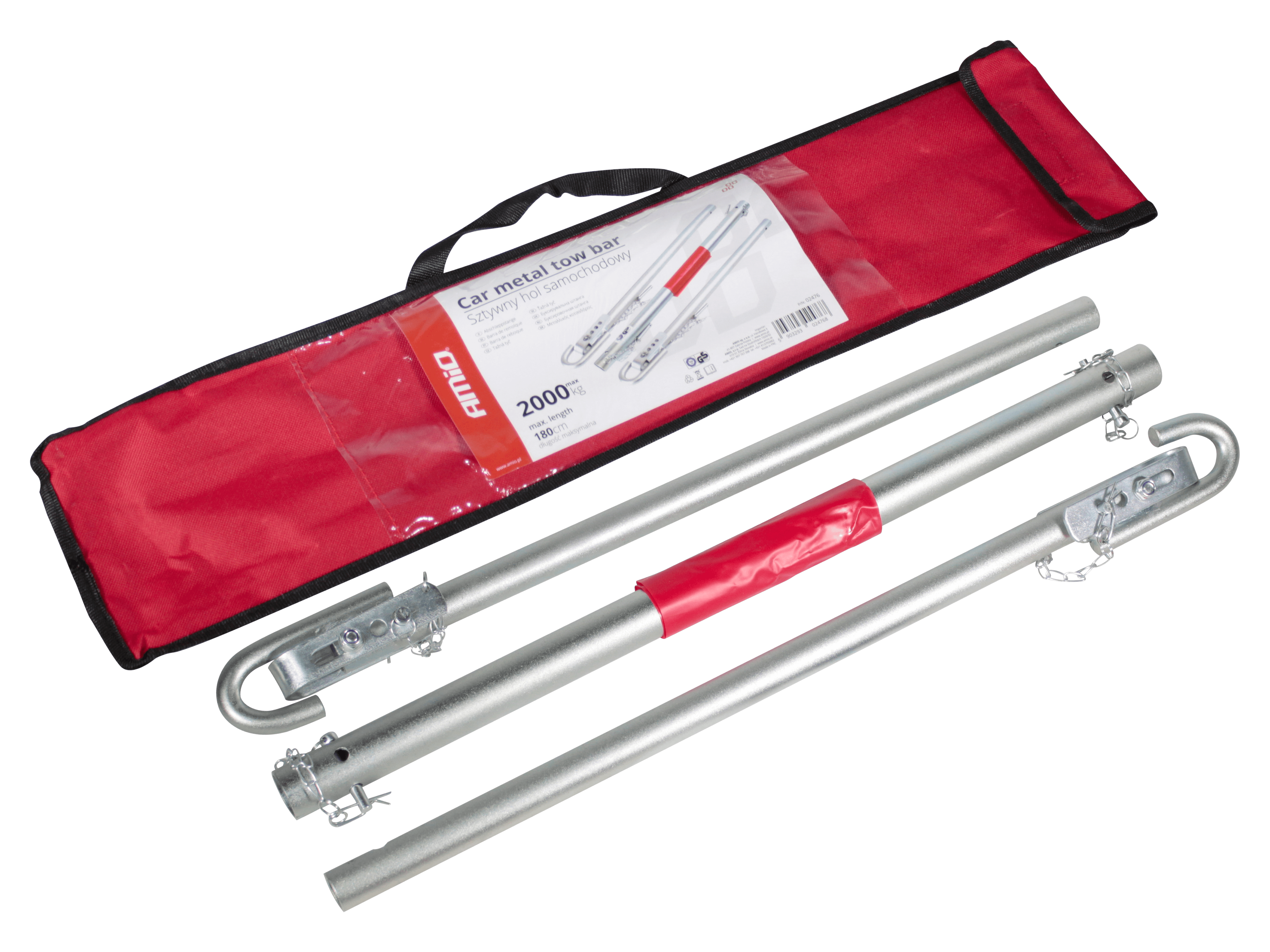 Буксир складной Amio 02476 жесткий 2 Т 180 см (311941)