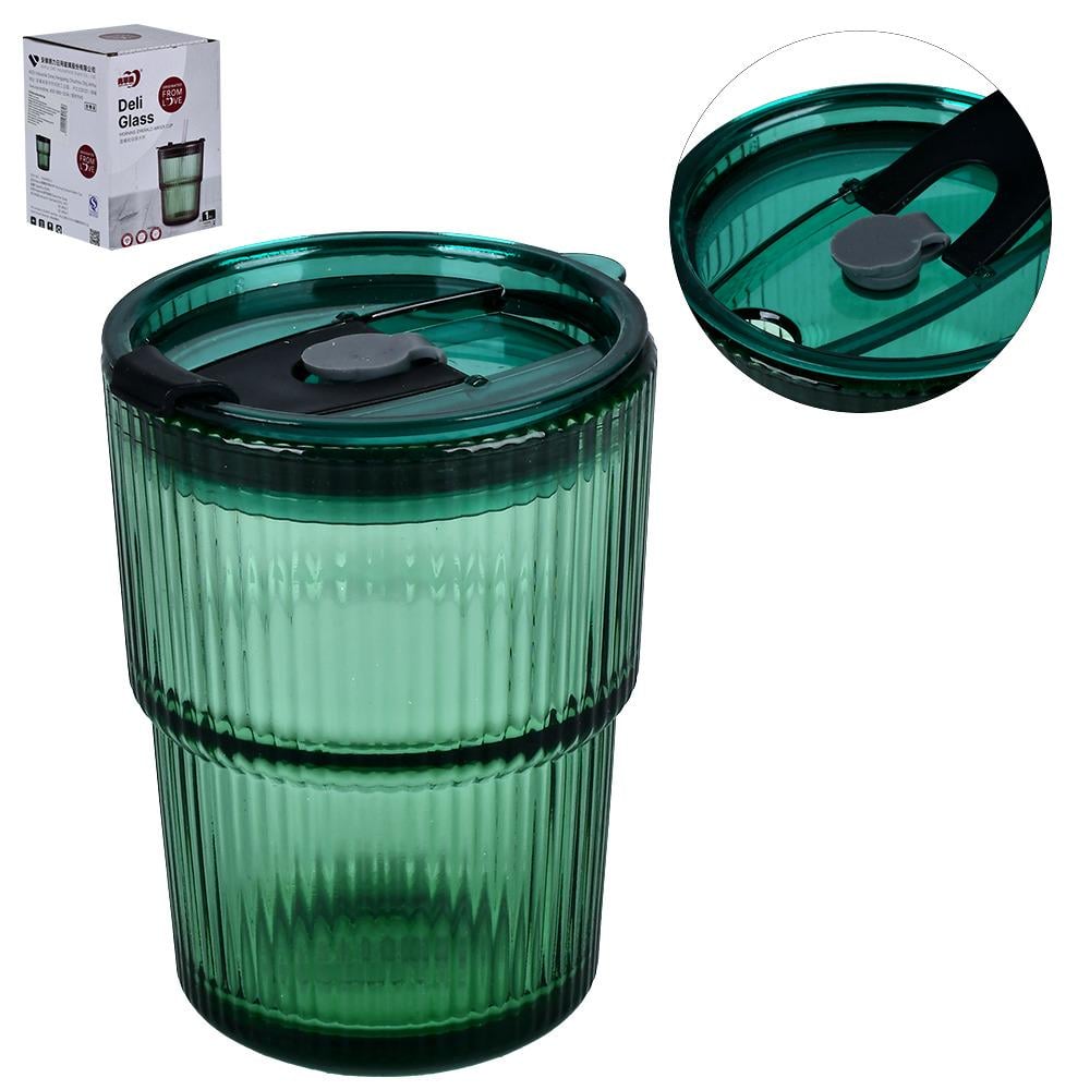 Склянка-поїлка R101154 Glassy з кришкою та трубочкою430 мл - фото 2