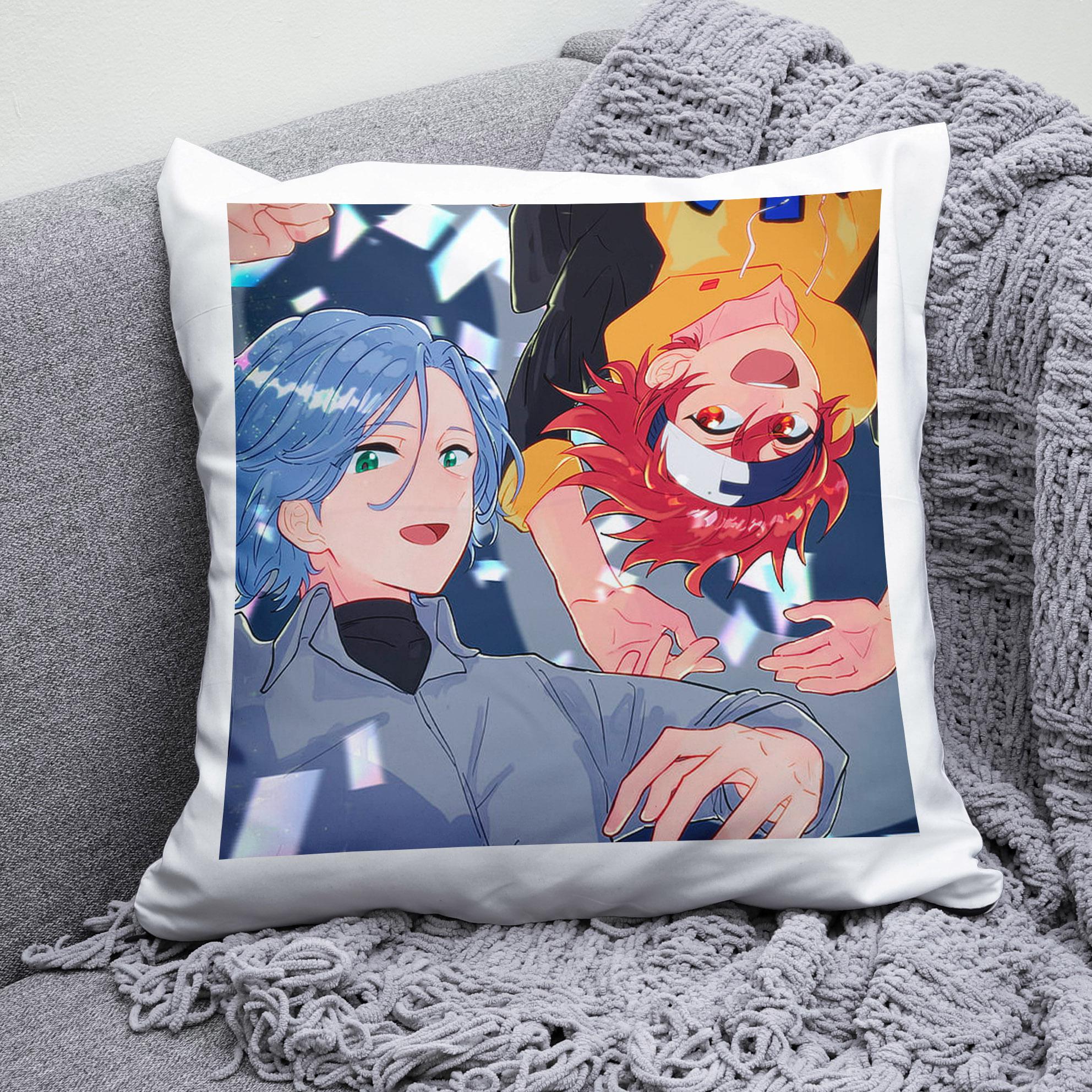 Плюшева подушка квадрат з принтом аніме SK8 the Infinity