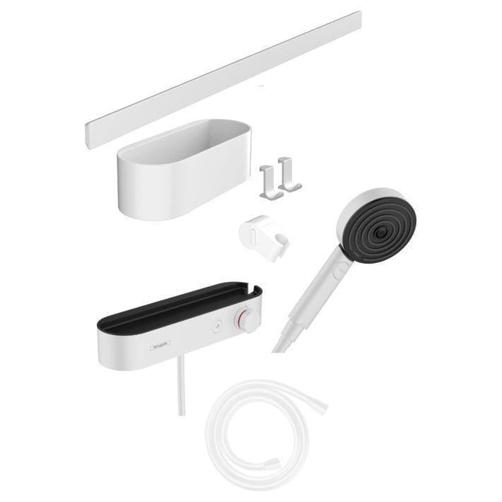 Комплект аксессуаров Hansgrohe WallStoris Activation EcoSmart с термостатом White Matt (24250700)
