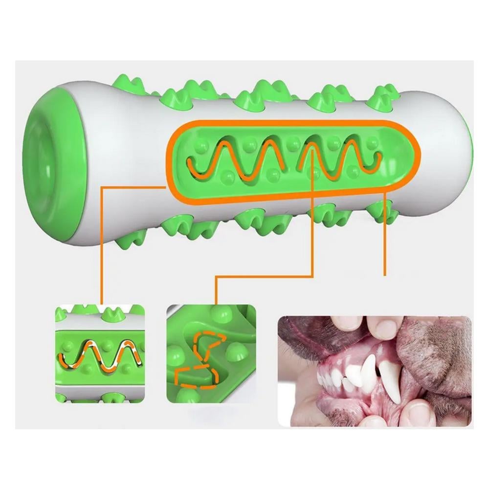 Кісточка гумова для собак Tooth Brush зубна щітка іграшка Зелена (ULT-2998604) - фото 4