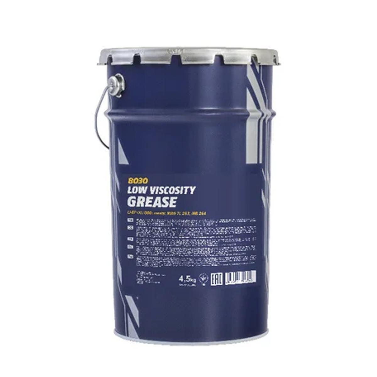 Змащення центральне Mannol 8030 Li-EP-00/000 LOW VISCOSITY GREASE літієво-кальцеве 4,5 кг (1137355229)