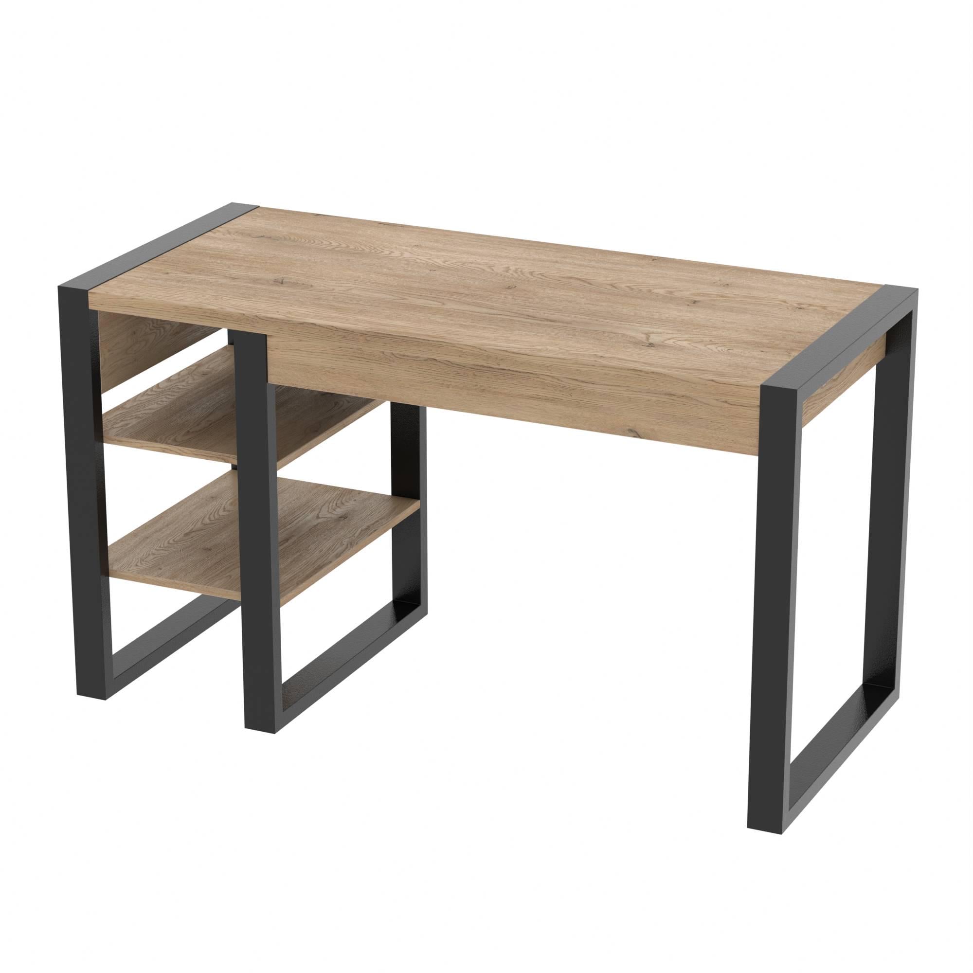 Стіл офісний Неман ВОЛЬФ 1200x600x750 мм Дуб кремона торро/Чорний (10250)