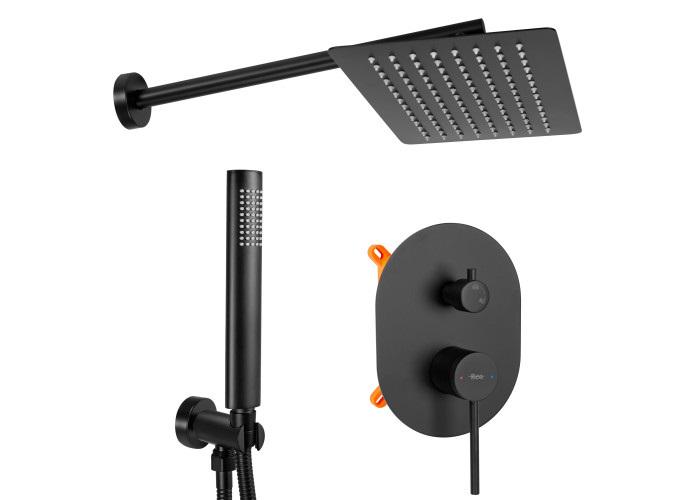 Душовий гарнітур Rea OVAL BOX Чорний (Rea-P8467) Душовий гарнітур Rea OVAL BOX Чорний (Rea-P8467)