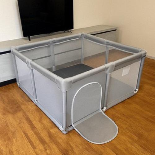 Манеж детский игровой 130х130х65 см Серый (MA710)