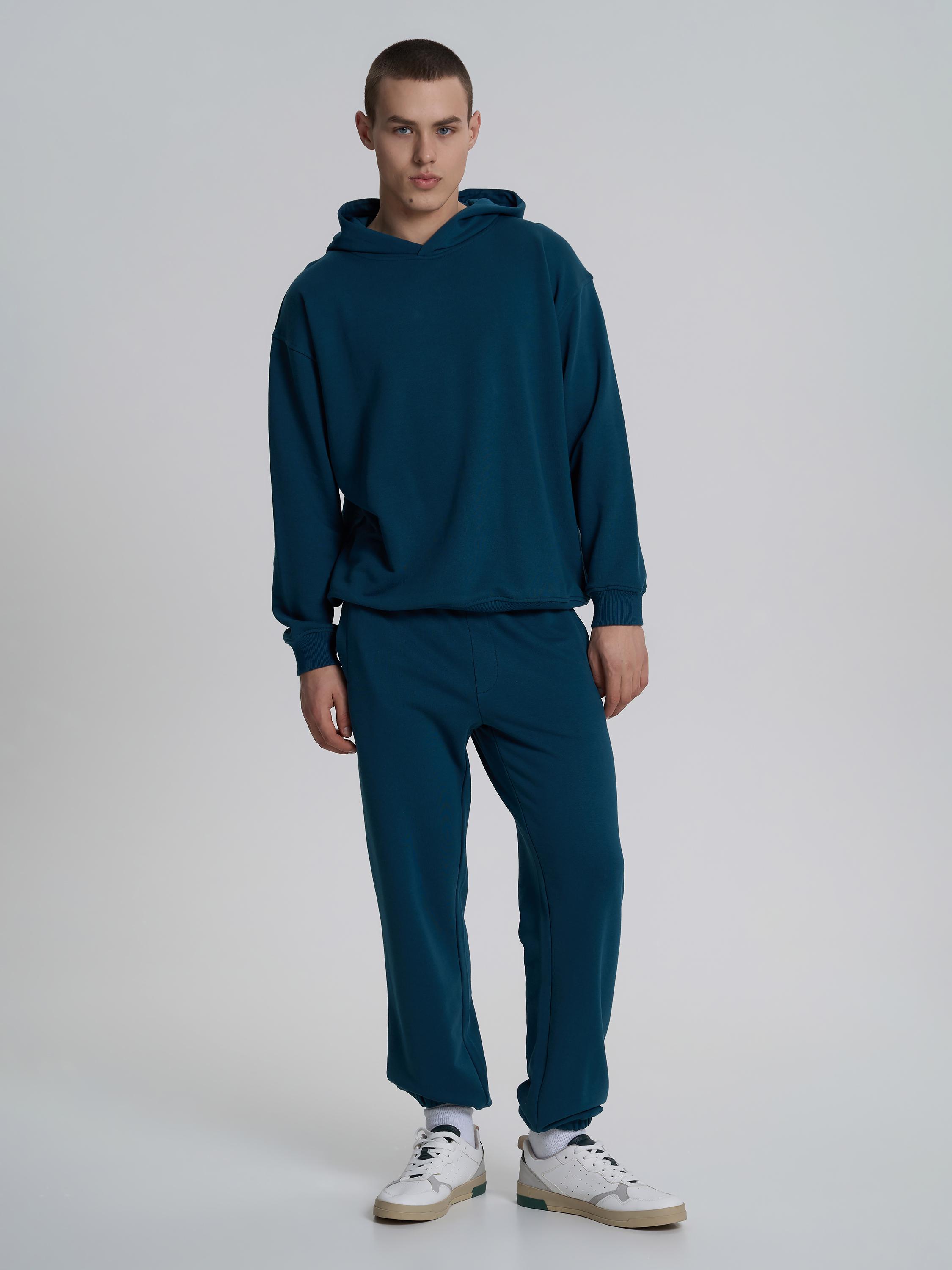 Худі чоловічий без кишені ROZA 240619 XS Синьо-зелений (4824005723681) - фото 2 Худі чоловічий без кишені ROZA 240619 XS Синьо-зелений (4824005723681) - фото 2