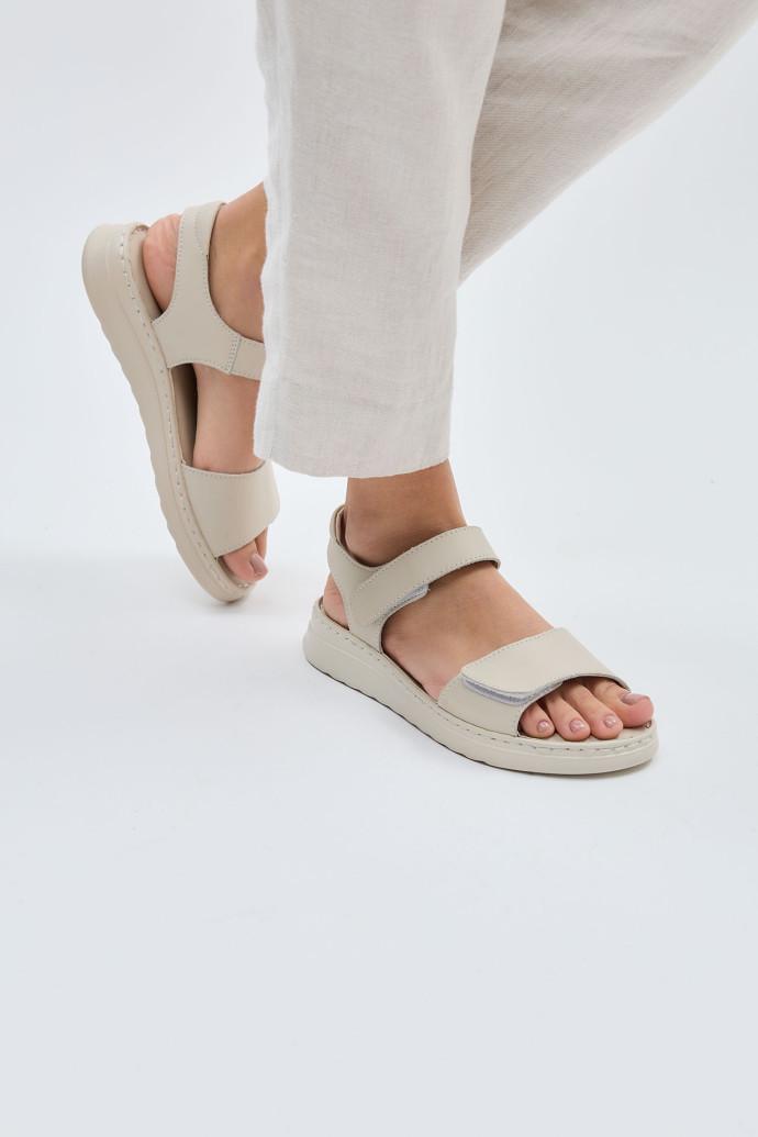 Босоножки женские LONZA кожаные р. 36 Бежевый (198389)