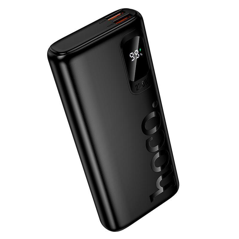 Портативное зарядное устройство c LED-дисплеем HOCO J158 Pro 10000mAh 2 x USB-A/1 x Type-C/1 x Micro-USB Black (24442)