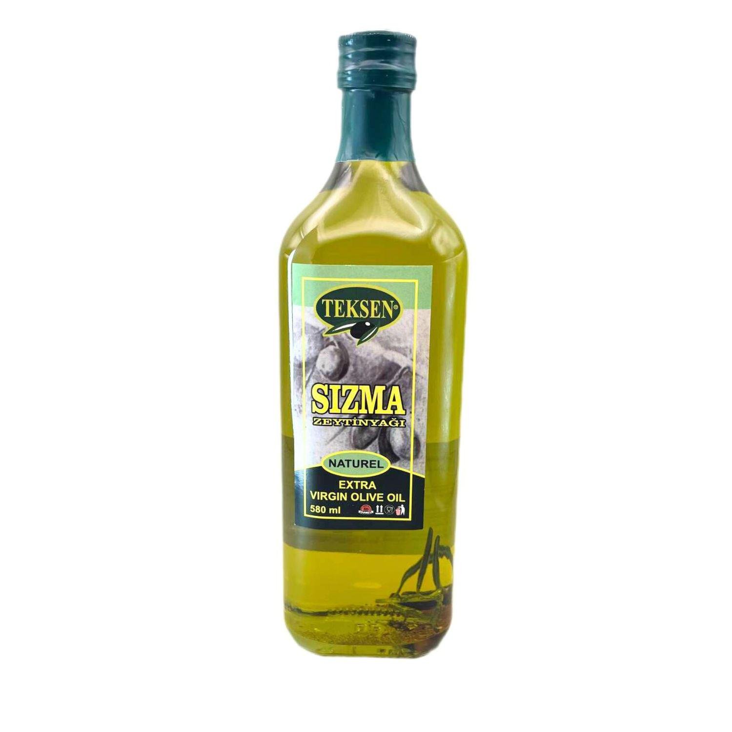 Масло оливковое натуральное Teksen Extra Virgin первый отжим 580 мл (OO-Teksen -580)