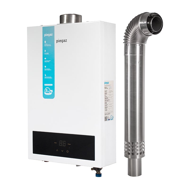 Колонка газовая турбированная Piegaz Hermes A Turbo 55х35х14 см White (67e10451cc3ceb7c9210e29f)