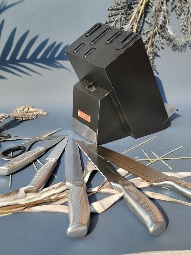 Набор кухонных ножей с деревянной подставкой Edenberg EB-11023 7 предметов (2530555726) - фото 6 Набор кухонных ножей с деревянной подставкой Edenberg EB-11023 7 предметов (2530555726) - фото 6