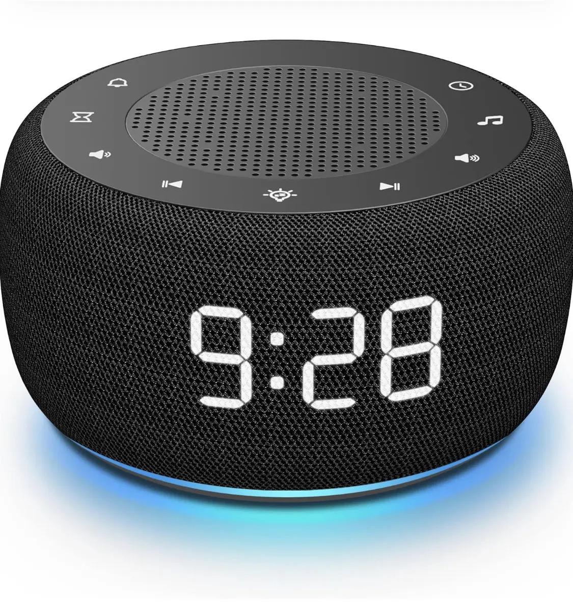 Часы настольные с FM-радио Buffbee BK11S с LED дисплеем и ночником на 7 цветов Черный (SKU-119)