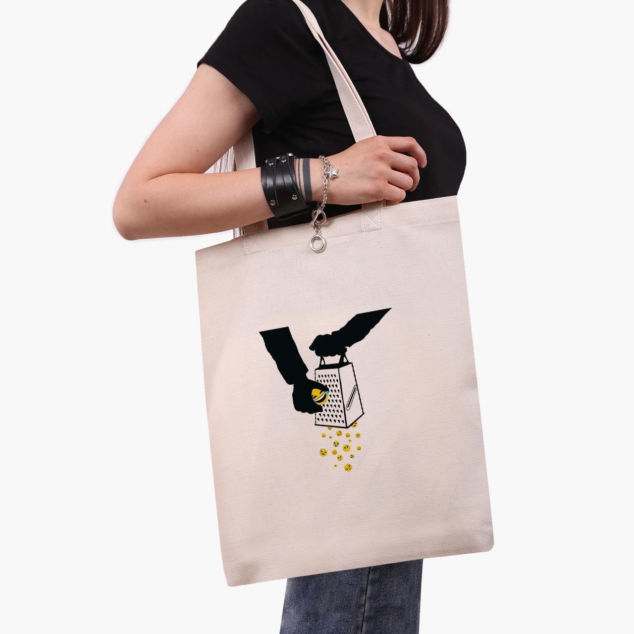 Эко сумка шоппер Reality 41x35 см Бежевий (9227-2088-WT)