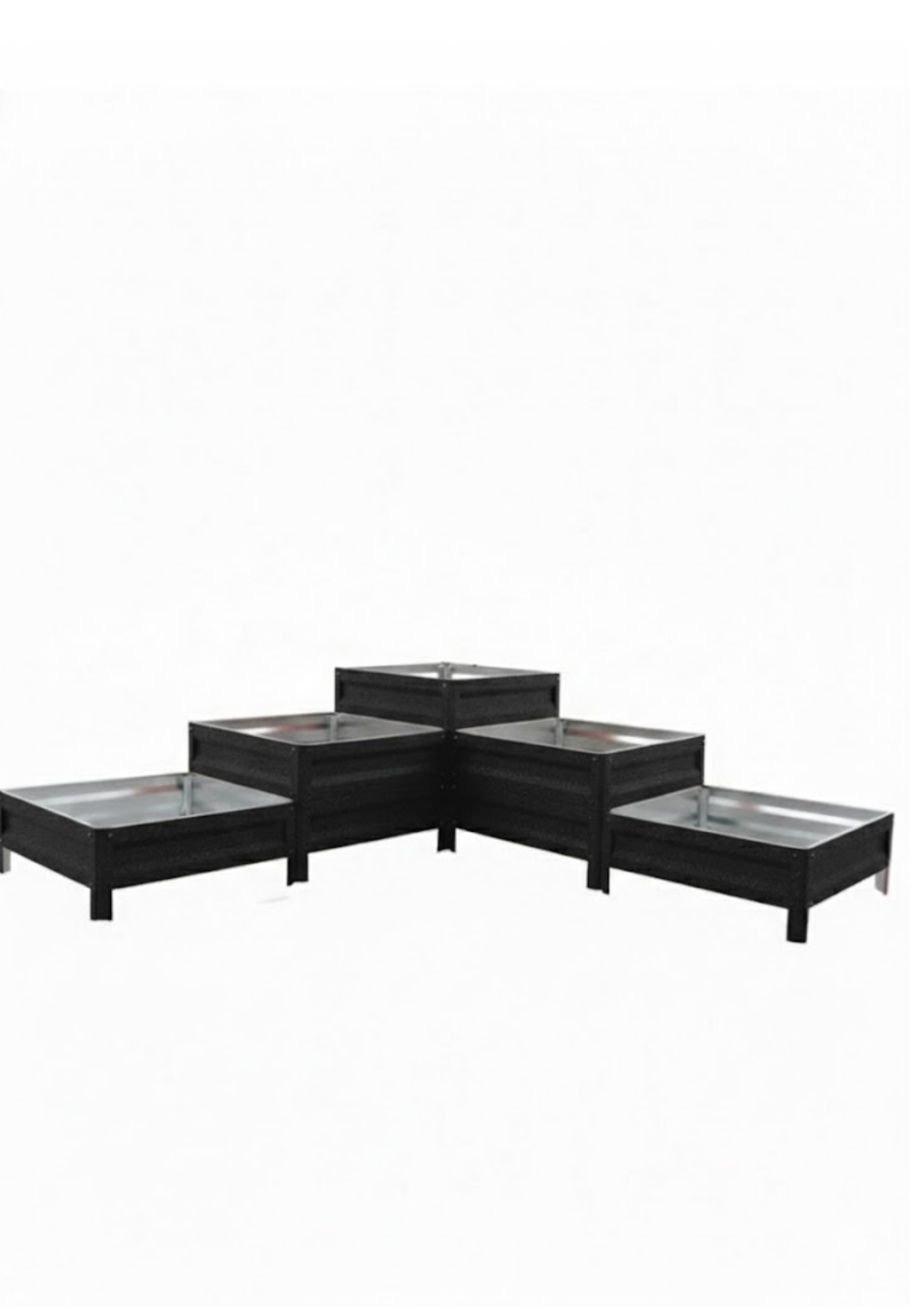 Грядка-клумба трьохярусна SIMBUD Піраміда з полімерним покриттям 3,5 м RAL9005 (31870563)