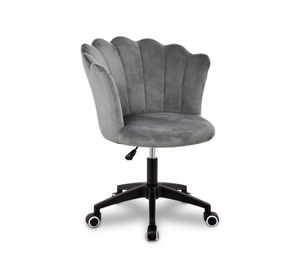 Крісло обертове Flowers гламурне вельвет Сірий (2604346445) - фото 1 Крісло обертове Flowers гламурне вельвет Сірий (2604346445) - фото 1