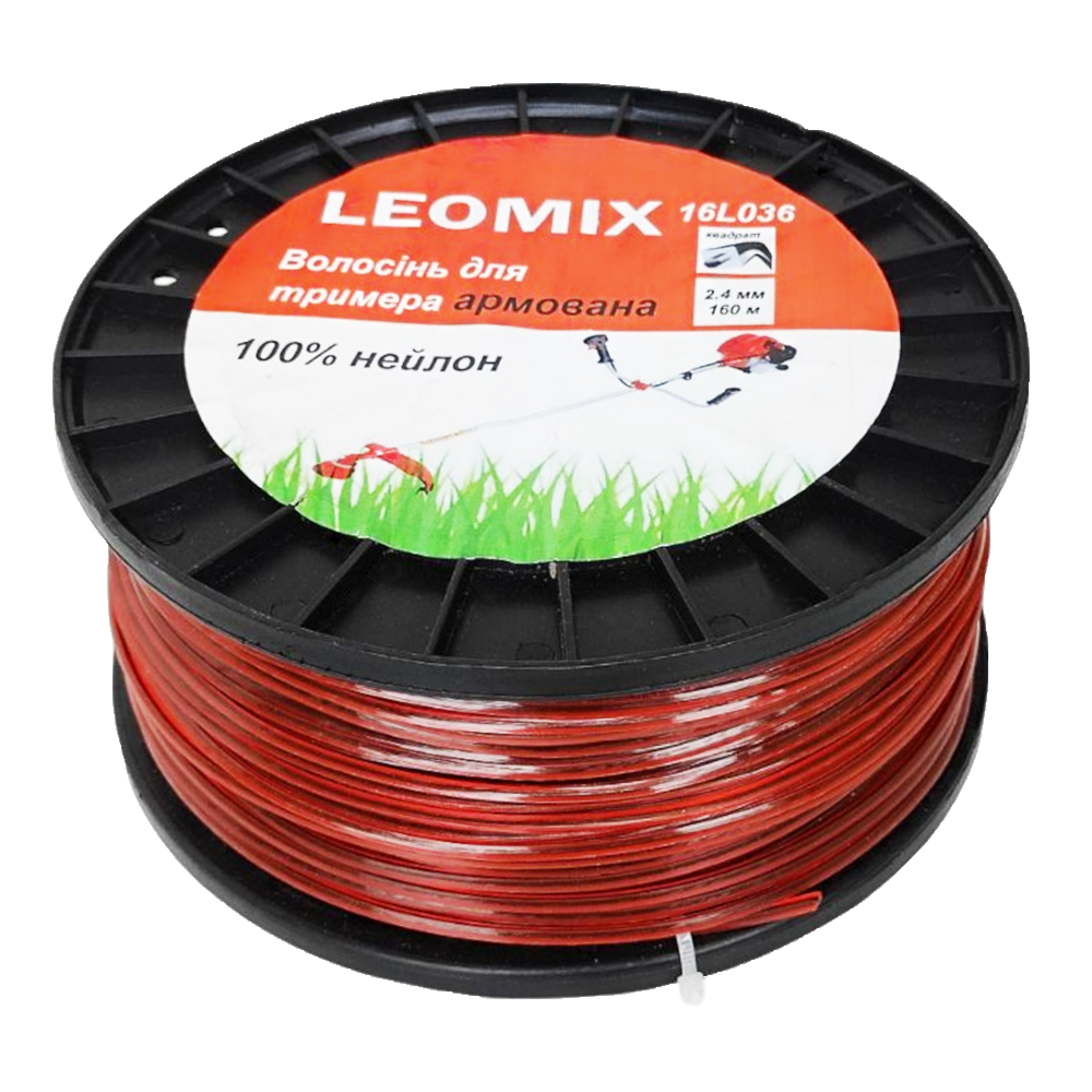 Жилка для триммера LeoMix армированная квадрат 2,4 мм 160 м (1810) Жилка для триммера LeoMix армированная квадрат 2,4 мм 160 м (1810)