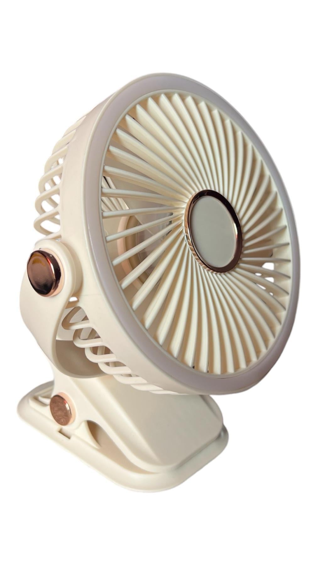 Вентилятор Smart Clip Fan на кліпсі з підсвідкою та акумулятором 8000 мАг